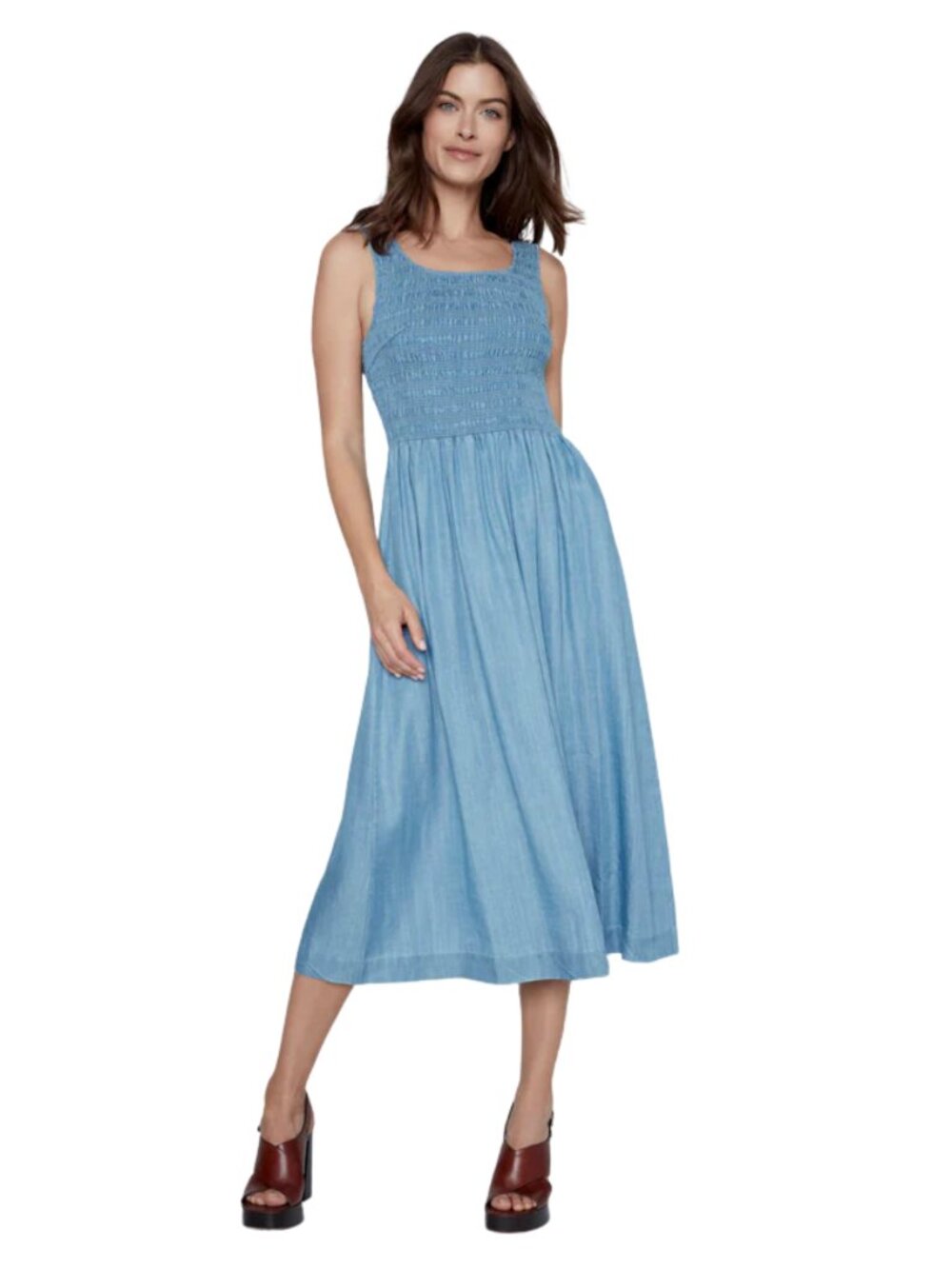 NWT Charlie B Tencel Sleeveless Maxi Dress | XL | Soft Blue | SOLD OUT online